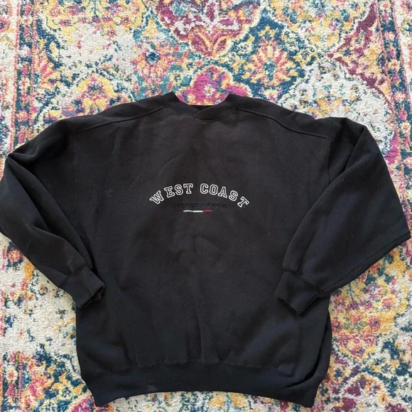 Y2K West Coast Oversized Distressed Sweatshirt - Picture 4 of 4